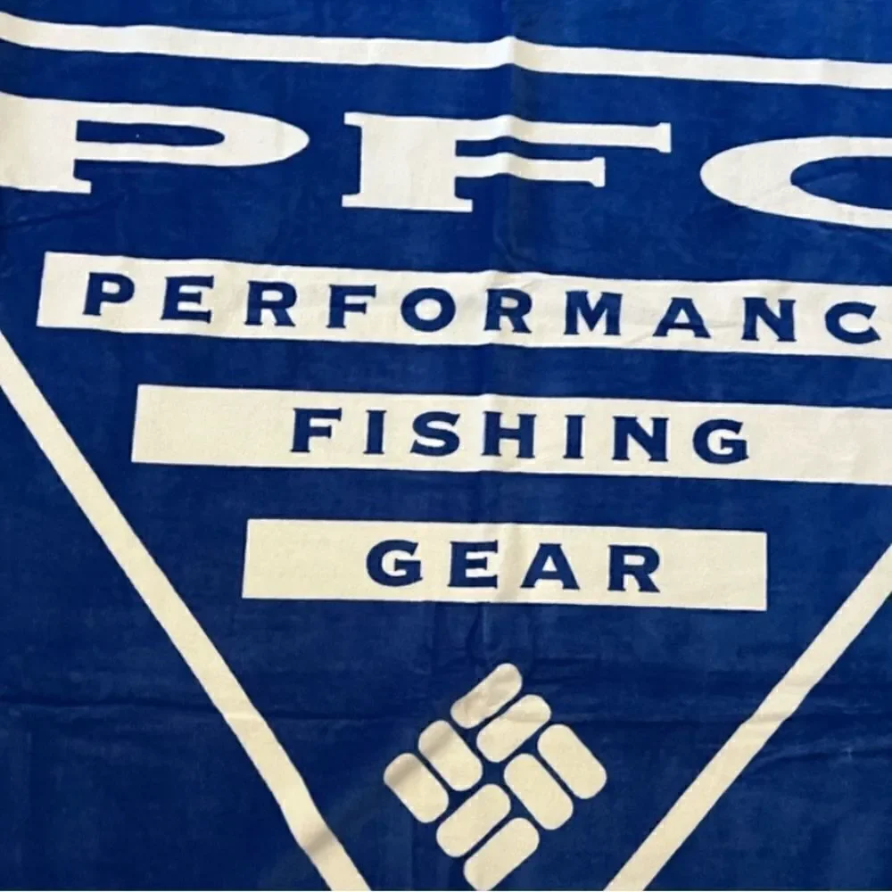 Columbia Performance Fishing Gear Triangle Logo Beach Towel- Blue